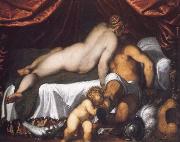 PALMA GIOVANE Mars,Venus and Cupid oil painting
